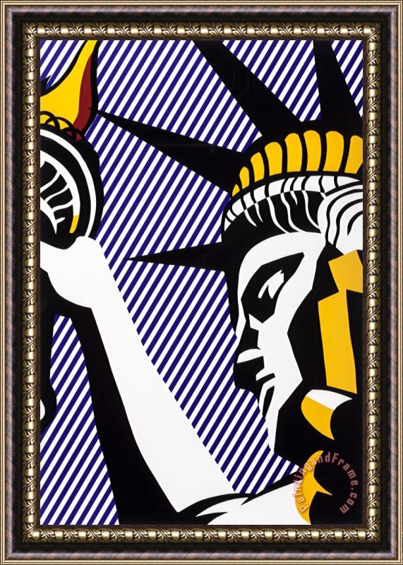 Roy Lichtenstein I Love Liberty, 1982 Framed Painting