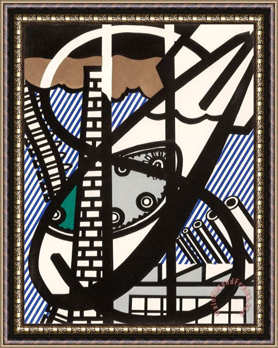 Roy Lichtenstein Illustration for 'une Fenetre Ouverte Sur Chicago' Framed Painting