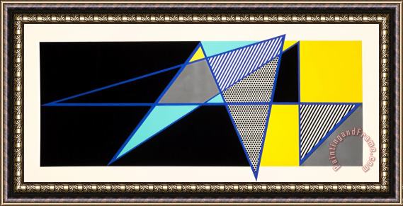 Roy Lichtenstein Imperfect #1, From Imperfect Series, 1988 Framed Painting