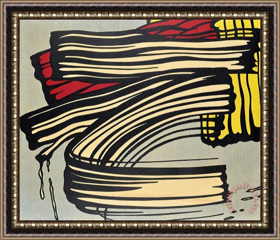 Roy Lichtenstein Little Big Painting Reproduction, 1968 Framed Painting