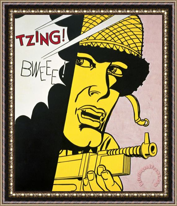 Roy Lichtenstein Live Ammo (tzing!), 1962 Framed Print