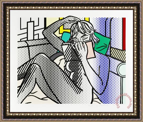 Roy Lichtenstein Nude Reading, From Nude Series, 1994 Framed Painting