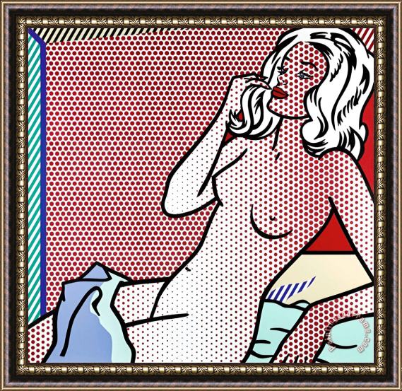Roy Lichtenstein Nude Sunbathing, 1995 Framed Print