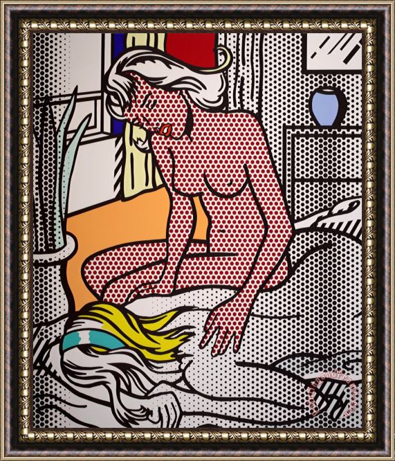 Roy Lichtenstein Nudes Series Two Nudes, 1994 Framed Painting