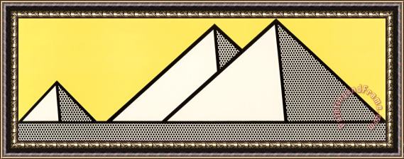 Roy Lichtenstein Pyramids, 1969 Framed Painting