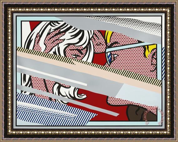 Roy Lichtenstein Reflections on Conversation, From Reflections Series, 1990 Framed Painting