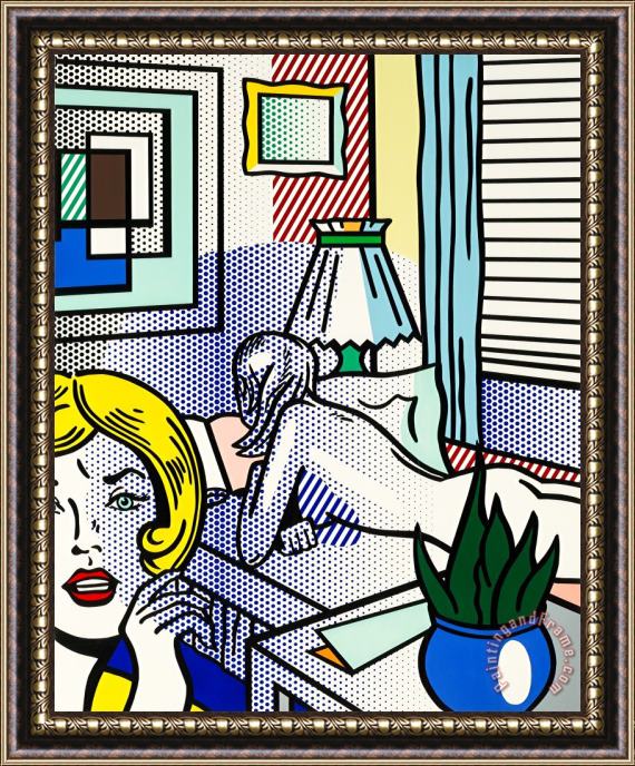 Roy Lichtenstein Roommates, From Nude Series, 1994 Framed Painting