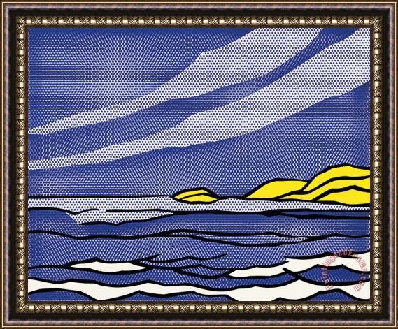 Roy Lichtenstein Sea Shore Framed Painting