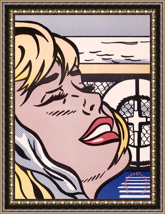 Roy Lichtenstein Shipboard Girl, 1965 Framed Painting