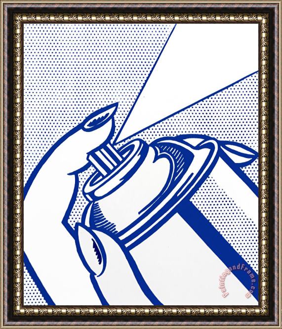 Roy Lichtenstein Spray Can From One Cent Life, 1964 Framed Painting