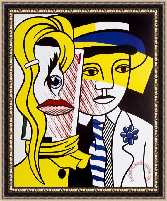 Roy Lichtenstein Stepping Out, 1986 Framed Painting
