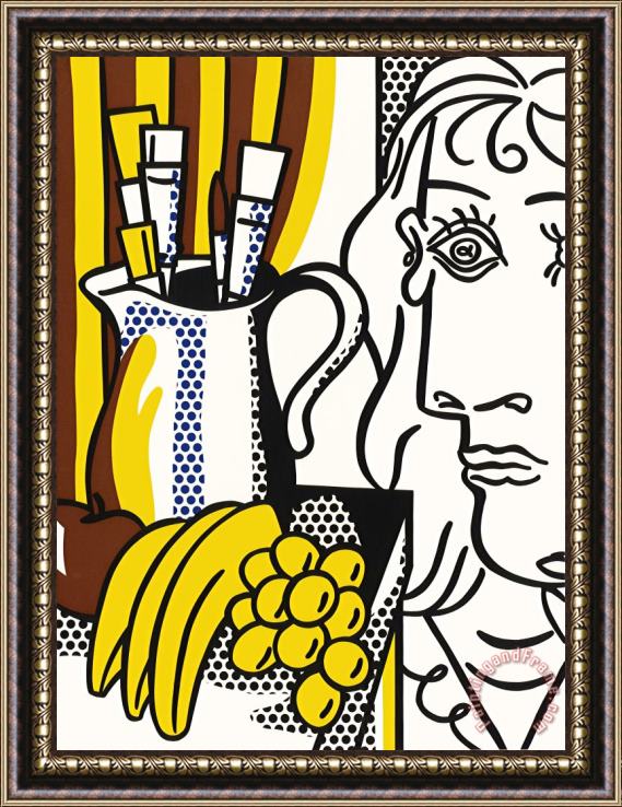 Roy Lichtenstein Still Life with Picasso, From Hommage a Picasso, 1973 Framed Painting