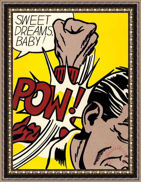 Roy Lichtenstein Sweet Dreams Baby!, 1965 Framed Painting