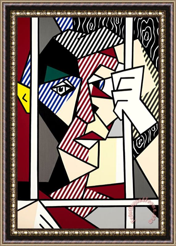 Roy Lichtenstein The Prisoner, 1980 Framed Painting