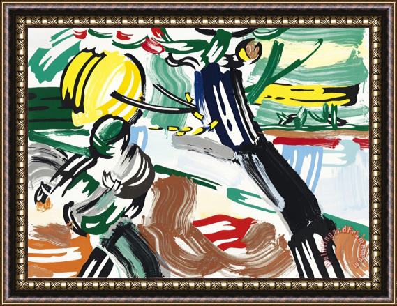 Roy Lichtenstein The Sower (from The Landscapes Series), 1985 Framed Print