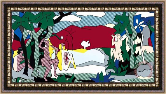 Roy Lichtenstein The White Tree, 1980 Framed Painting