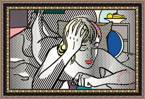 Roy Lichtenstein Thinking Nude, From Nude Series, 1994 Framed Painting