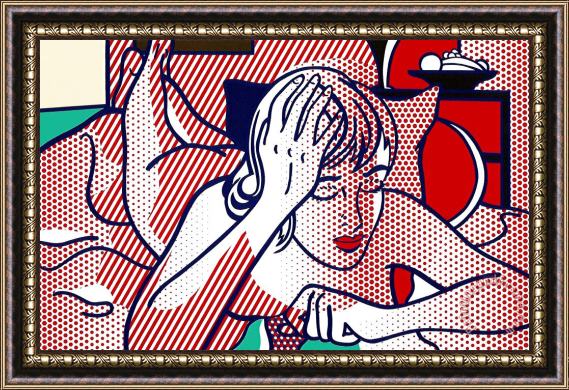 Roy Lichtenstein Thinking Nude, State I, 1994 Framed Print