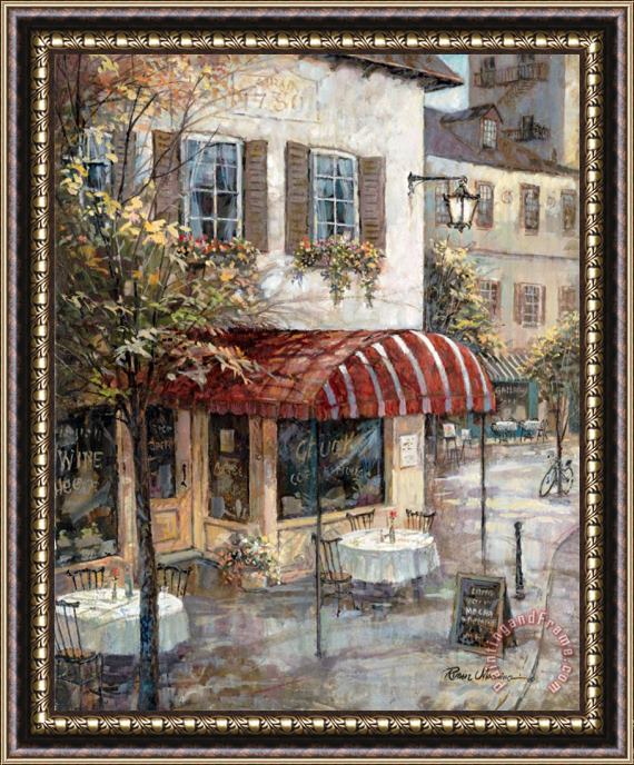 Ruane Manning Coffee House Ambiance Framed Painting