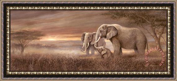 Ruane Manning Gentle Giants Framed Painting