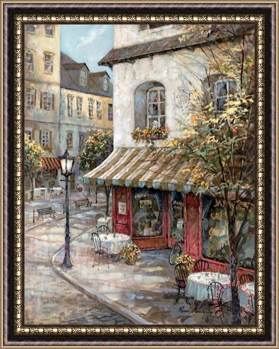 Ruane Manning My Favorite Cafe Framed Painting