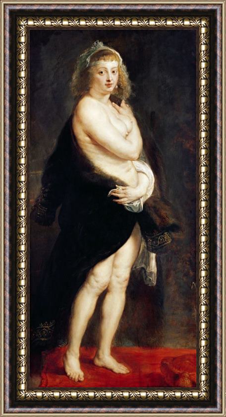 Rubens Helena Fourment in a Fur Wrap Framed Print