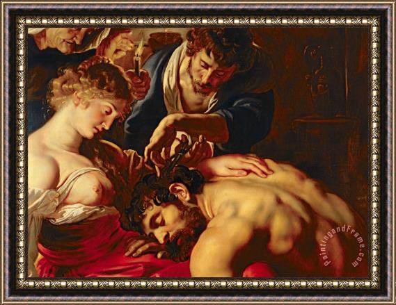 Rubens Samson and Delilah Framed Painting