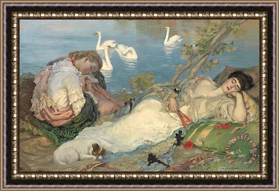 Rupert Bunny Endormies Framed Painting