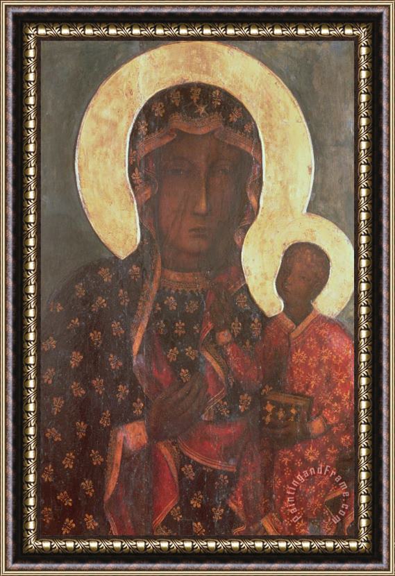Russian School The Black Madonna of Jasna Gora Framed Painting
