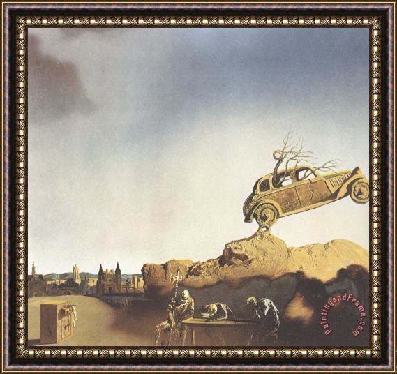 Salvador Dali Apparition of The Town of Delft Framed Print