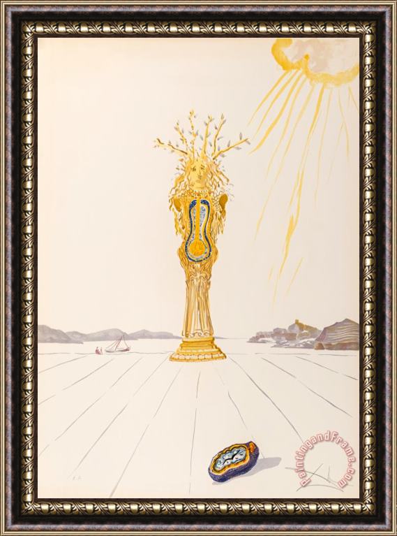 Salvador Dali Barometer Woman, From Time, 1976 Framed Painting