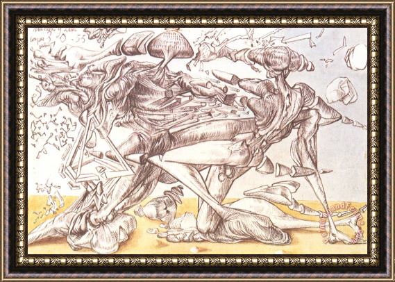 Salvador Dali Dali Combat Framed Print