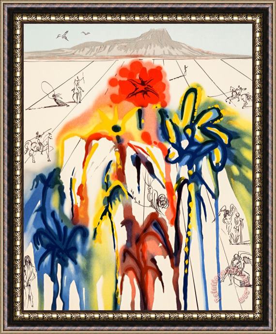 Salvador Dali Diamond Head, 1980 Framed Painting
