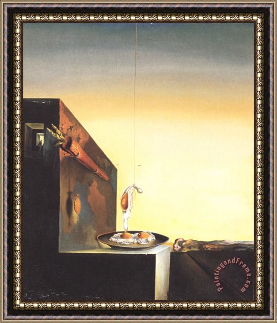 Salvador Dali Eggs on Plate Without The Flat Framed Painting