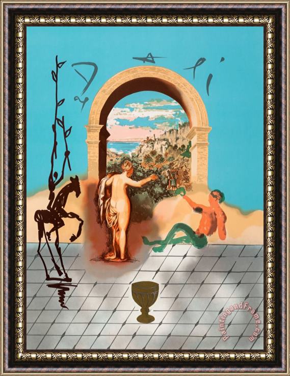 Salvador Dali Gateway to The New World, From The Dali Discovers, 1979 Framed Painting