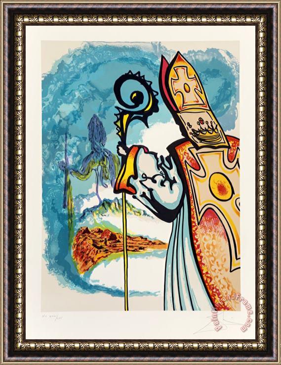 Salvador Dali King Richard, From Ivanhoe, 1977 Framed Painting