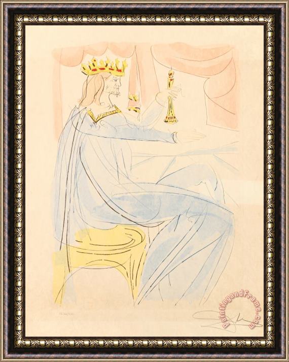 Salvador Dali King Solomon, From Our Historical Heritage, 1975 Framed Painting