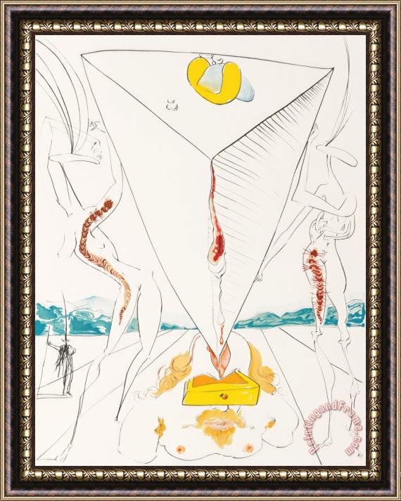 Salvador Dali La Conquete Du Cosmos I (conquest of Cosmos I), 1974 Framed Painting