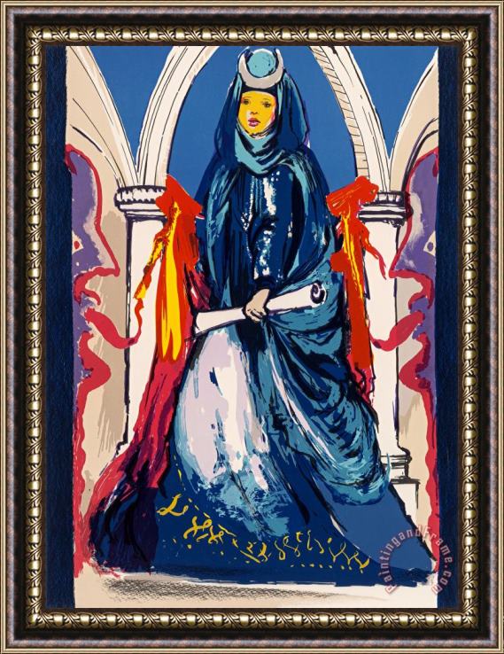 Salvador Dali Lady Blue, 1979 Framed Print