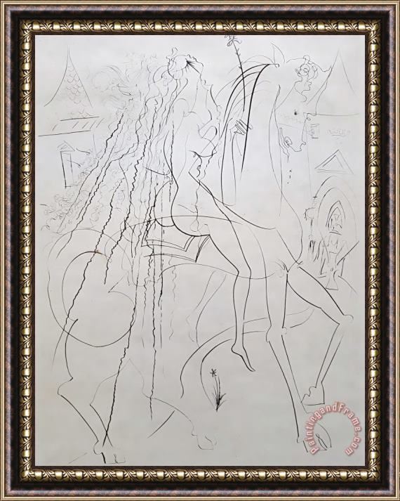 Salvador Dali Lady Godiva, 1969 Framed Painting