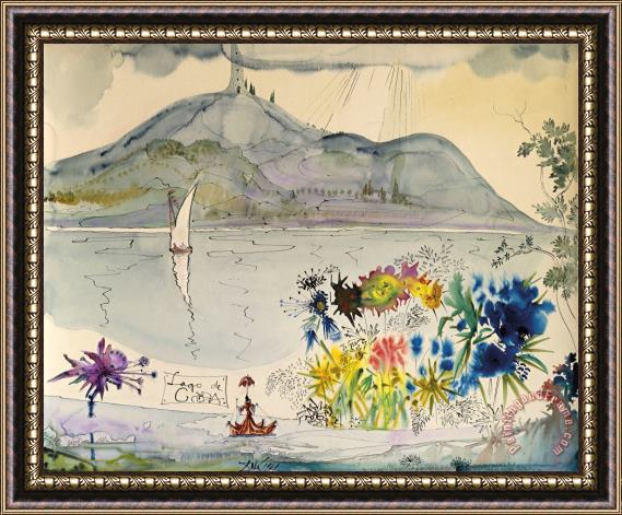 Salvador Dali Lago De Garda, 1949 Framed Print