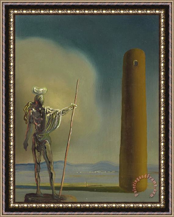 Salvador Dali Le Cavalier a La Tour, 1932 Framed Painting