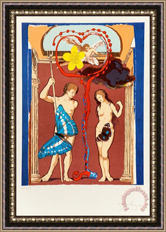 Salvador Dali Le Judgement, From Triumphe De L'amour, 1978 Framed Painting