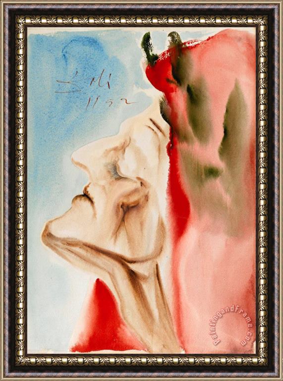 Salvador Dali Le Nouveau Doute De Dante Framed Painting