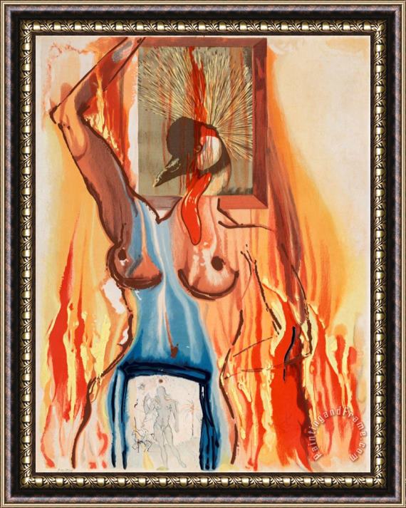 Salvador Dali Le Phenix, From Alchemie Des Philosophes, 1975 Framed Painting