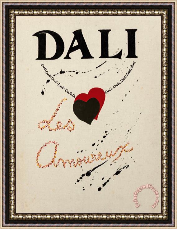 Salvador Dali Les Amoureux (portfolio of Three Works), 1979 Framed Painting