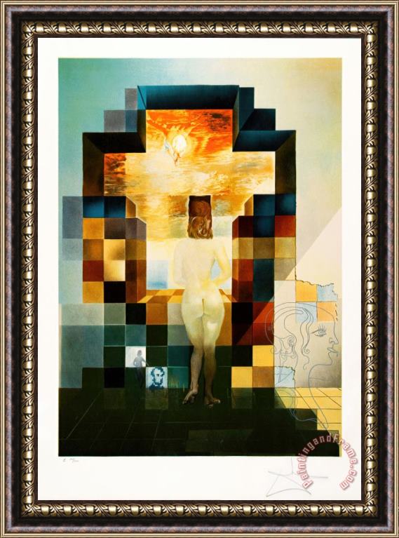Salvador Dali Lincoln in Dalivision, 1977 Framed Painting