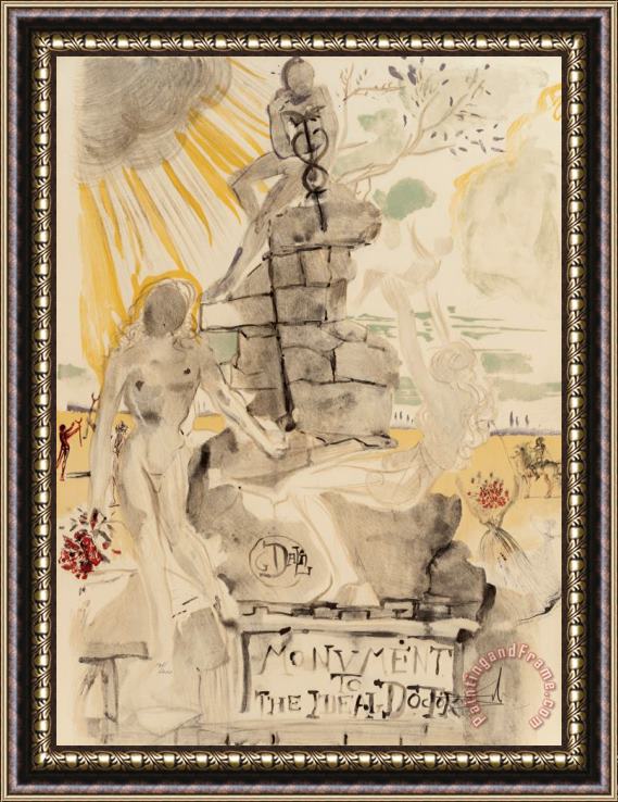 Salvador Dali Monument to The Ideal Doctor, 1973 Framed Painting