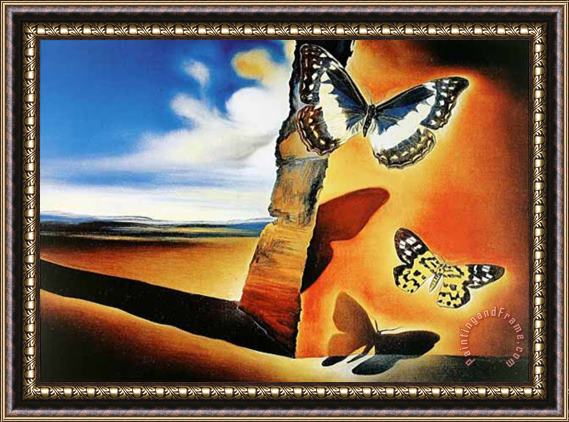 Salvador Dali Paysage Aux Papillons Framed Print