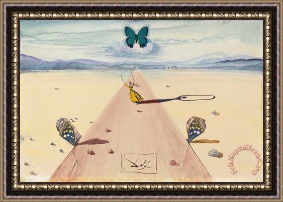 Salvador Dali Paysage Avec Une Femme Sautant a La Corde, 1958 Framed Painting